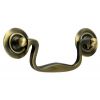 Antique Brass Swan Neck Handle 89mm