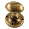 Antique Brass Oval Mortice Door Knobs 50mm