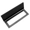 Matt Black Internal Tidy with Draught Excluder 260x88mm