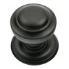 Matt Black Tiered Centre Door Knob 73mm