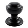 Matt Black Tiered Centre Door Knob 73mm