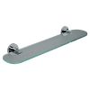 Lily Polished Chrome Glass Bathroom Shelf 500mm