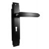 Matt Black Art Deco Lock Door Handles