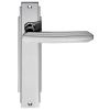 Polished Chrome Art Deco Latch Door Handles