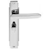 Polished Chrome Art Deco Bathroom Door Handles