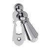 Delamain Large Covered Polished Chrome Escutcheon 73x23mm