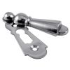 Delamain Large Covered Polished Chrome Escutcheon 73x23mm