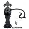 Foxcote Foundries Scroll Bathroom Door Handles FF313