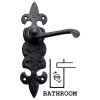 Foxcote Foundries Fleur de Lys Bathroom Door Handles FF613