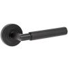 Nero JMB400 Matt Black Mitred Knurled Lever on Rose Handles