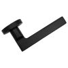 Jedo JV600 Matt Black Jet Lever on Rose Door Handles