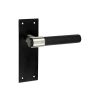 Nero Matt Black T-Bar Lever on Long Plate Handles