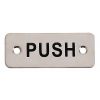 Satin Stainless Steel Door PUSH Sign 75x30mm