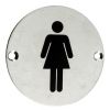 Stainless Steel Circular Female Symbol 76mm