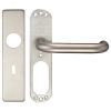 Satin Stainless Steel Lever with Lock Cover Plate 180X45mm
