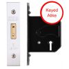 Keyed Alike 3 Lever UK Replacement Deadlock Stainless Steel