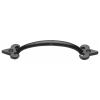Black Iron Rustic Fleur-de-lys Cabinet Handle