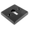 Black Iron Rustic Square Keyhole Escutcheon 54mm