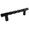 Black Iron Rustic Rope Design Pull Handle
