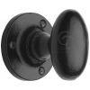 Black Iron Rustic Knowle Oval Mortice Door Knobs