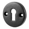 Black Iron Rustic Round Keyhole Escutcheon 45mm