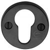 Black Iron Rustic Round Euro Cylinder Escutcheon 45mm