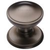 Matt Bronze Stepped Edge Centre Door Knob 77mm