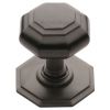 Matt Bronze Octagonal Centre Door Knob 71mm