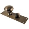 Matt Bronze Balmoral Knob on Bathroom Plate