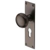 Matt Bronze Balmoral Knob on Euro Profile Plate