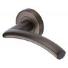 Matt Bronze Centaur Lever on Rose Door Handles