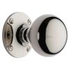 Polished Nickel Ball Mortice Door Knobs 64mm