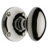 Polished Nickel Mayfair Oval Mortice Door Knobs 64mm