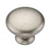 Distressed Pewter Classic Round Cabinet Knob