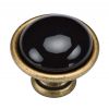 Distressed Brass Ceramic Dome Classic Cabinet Knob