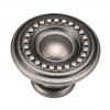 Distressed Pewter Round Beaded Cabinet Knob 35mm