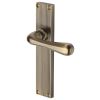 Charlbury Reeded Antique Brass Latch Door Handles RR3010