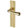 Charlbury Reeded Polished Brass Latch Door Handles RR3010
