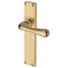 Charlbury Reeded Satin Brass Latch Door Handles RR3010