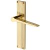 Gio Reeded Polished Brass Latch Door Handles RR4710