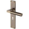 Heritage VT6300 Antique Brass Bauhaus Lock Handles