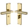 Heritage VT6330 Polished Brass Bauhaus Bathroom Handles
