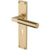 Heritage VT6300 Satin Brass Bauhaus Lock Handles
