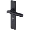 Heritage VT6300 Matt Black Bauhaus Lock Handles