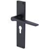 Gio Matt Black Euro Profile Door Handles VT8148