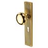 Polished Brass Victoria Knob on Reeded Lock Plate V9200-PB