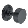 Oxford Matt Black Door Knob Set SB2124BLK
