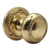 Georgian Polished Brass Mortice Door Knobs SB2119PB