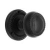 Georgian Matt Black Mortice Door Knobs SB2119BLK