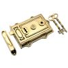 Unlacquered Brass Davenport Rim Lock 168x122mm
